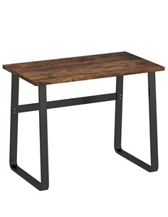 HOMCOM Industrial Writing Desk With Metal Legs, 100 x 58 x 74.5cm, Rustic Brown and Black