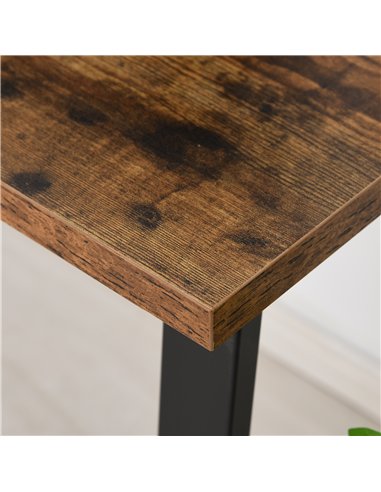 HOMCOM Industrial Writing Desk With Metal Legs, 100 x 58 x 74.5cm, Rustic Brown and Black