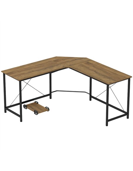 HOMCOM Corner L-Shape Computer Desk PC Workstation Writing Gaming Table Home Office - pic 210537 | FastDaddyshop