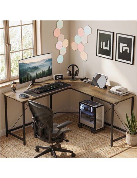 HOMCOM Corner L-Shape Computer Desk PC Workstation Writing Gaming Table Home Office - pic 210538 | FastDaddyshop