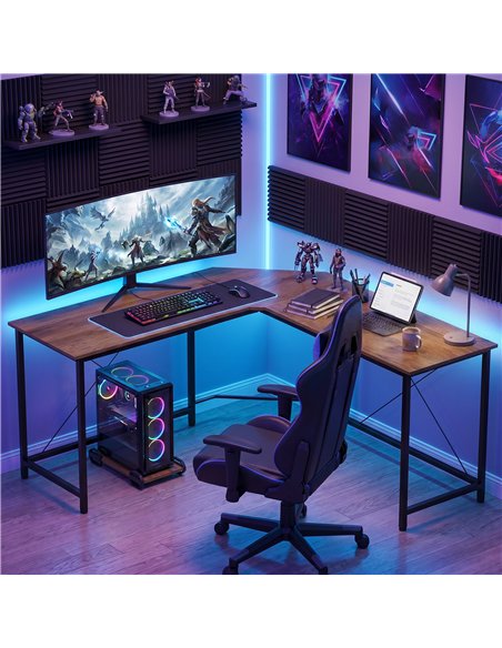 HOMCOM Corner L-Shape Computer Desk PC Workstation Writing Gaming Table Home Office - pic 210544 | FastDaddyshop