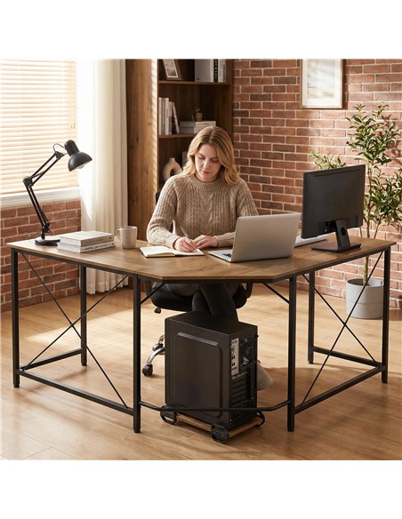 HOMCOM Corner L-Shape Computer Desk PC Workstation Writing Gaming Table Home Office - pic 210545 | FastDaddyshop