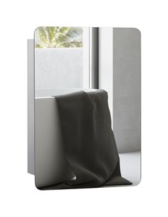 Kleankin On-Wall Mounted Bathroom Storage Cabinet with Sliding Mirror Door, Silver