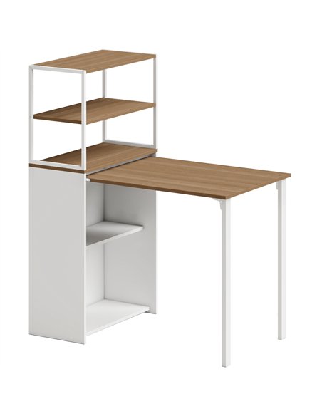 HOMCOM Folding Shelf and Work Table - Natural - pic 210591 | FastDaddyshop