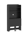 HOMCOM Foldable Desktop, Computer Desk with Storage Shelves, 80 x 69 x 155 cm, Black