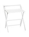 HOMCOM 70 cm Folding Computer Desk with Monitor Shelf - White