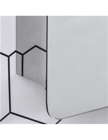 Kleankin On-Wall Mounted Bathroom Storage Cabinet with Sliding Mirror Door, Silver