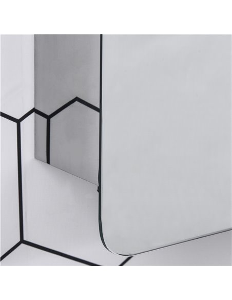 Kleankin On-Wall Mounted Bathroom Storage Cabinet with Sliding Mirror Door, Silver - pic 21065 | FastDaddyshop