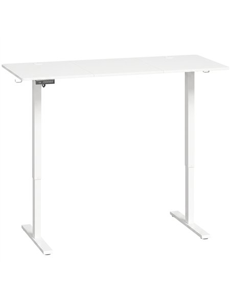 HOMCOM Standing Desk Memory Control Height Adjustable Desk 2 Cable Holes LED Display Sit Stand Desk White - pic 210672 | FastDaddyshop