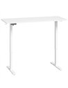HOMCOM Standing Desk Memory Control Height Adjustable Desk 2 Cable Holes LED Display Sit Stand Desk White