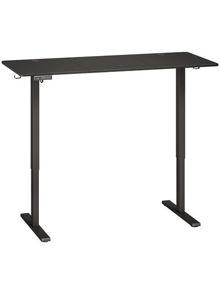HOMCOM Standing Desk Memory Control Height Adjustable Desk 2 Cable Holes LED Display Sit Stand Desk Black - pic 210681 | FastDaddyshop