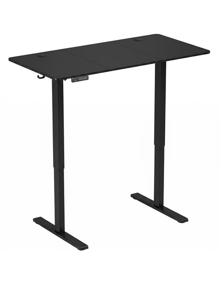 HOMCOM Standing Desk Memory Control Height Adjustable Desk 2 Cable Holes LED Display Sit Stand Desk Black - pic 210690 | FastDaddyshop