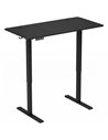 HOMCOM Standing Desk Memory Control Height Adjustable Desk 2 Cable Holes LED Display Sit Stand Desk Black