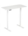 HOMCOM Standing Desk Memory Control Height Adjustable Desk 2 Cable Holes LED Display Sit Stand Desk White