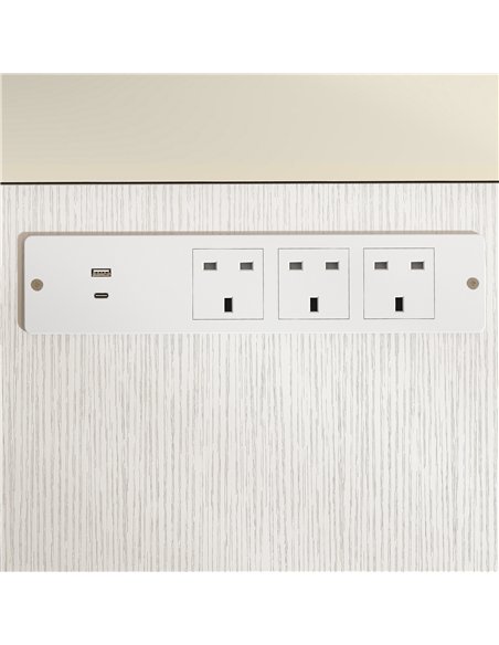 HOMCOM L Shaped Gaming Desk Reversible Power Outlets Corner Desk Storage Drawers Monitor Shelf 150 cm White - pic 210716 | FastDaddyshop