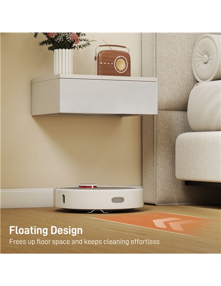 HOMCOM Floating Bedside Table Set of 2, Wall-Mounted Nightstand with High Gloss Finish & Storage Drawer, White - pic 210766 | FastDaddyshop