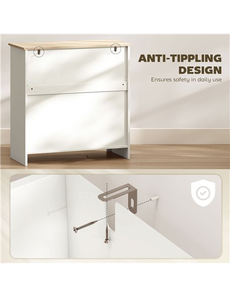 HOMCOM Sideboard Storage Cabinet, Modern Kitchen Cupboard with Adjustable Shelf, Drawer and Double Doors, Cream White - pic 210812 | FastDaddyshop