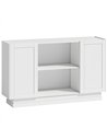 HOMCOM Sideboard Buffet Cabinet, 133 cm Storage Cabinet with 2 Open Shelves, 2 Cupboards and Soft Close Doors, White