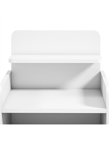 HOMCOM Bedside Cabinet, Bedside Table with Drawer and Shelf for Living Room, White