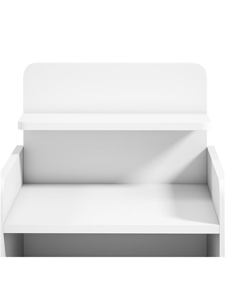 HOMCOM Bedside Cabinet, Bedside Table with Drawer and Shelf for Living Room, White - pic 211021 | FastDaddyshop