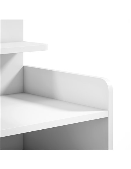HOMCOM Bedside Cabinet, Bedside Table with Drawer and Shelf for Living Room, White - pic 211022 | FastDaddyshop