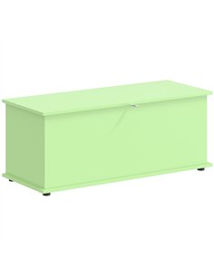 HOMCOM 114L Large Storage Chest, Green Bench Trunk with Safety Hinge for Bedroom, Living Room & Entryway