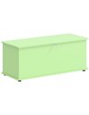 HOMCOM 114L Large Storage Chest, Green Bench Trunk with Safety Hinge for Bedroom, Living Room & Entryway