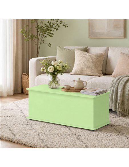 HOMCOM 114L Large Storage Chest, Green Bench Trunk with Safety Hinge for Bedroom, Living Room & Entryway - pic 211156 | FastDaddyshop