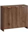 HOMCOM Sideboard Cabinet, Modern Storage Cabinet with 3 Doors and Adjustable Shelves for Living Room, Dining Room, Brown