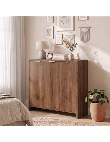 HOMCOM Sideboard Cabinet, Modern Storage Cabinet with 3 Doors and Adjustable Shelves for Living Room, Dining Room, Brown - pic 211193 | FastDaddyshop
