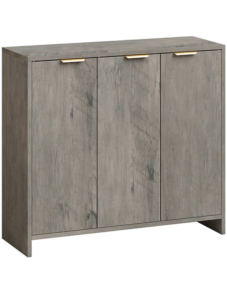 HOMCOM Sideboard Cabinet, Modern Storage Cabinet with 3 Doors and Adjustable Shelves for Living Room, Dining Room, Grey - pic 211194 | FastDaddyshop