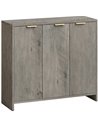HOMCOM Sideboard Cabinet, Modern Storage Cabinet with 3 Doors and Adjustable Shelves for Living Room, Dining Room, Grey