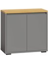 HOMCOM Kitchen Sideboard, Storage Cabinet with Double Doors and Adjustable Shelf for Living Room, Entryway, Grey