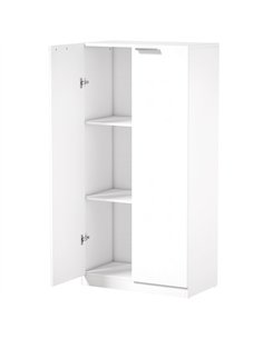 HOMCOM 120 cm Tall Storage Cabinet Cupboard, 3-Tier File Organiser Wooden Filing Cabinet, White