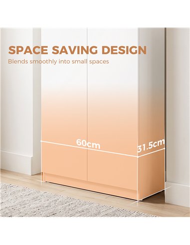 HOMCOM 120 cm Tall Storage Cabinet Cupboard, 3-Tier File Organiser Wooden Filing Cabinet, White
