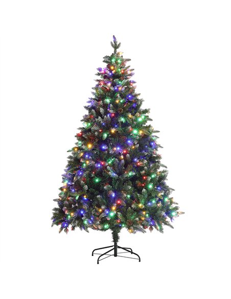 HOMCOM 6ft LED Pre-Lit Artificial Christmas Tree, with Base - pic 211417 | FastDaddyshop