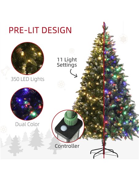 HOMCOM 6ft LED Pre-Lit Artificial Christmas Tree, with Base - pic 211421 | FastDaddyshop