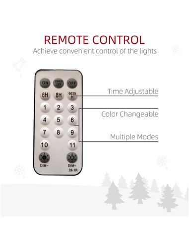HOMCOM 6ft LED Pre-Lit Artificial Christmas Tree, with Base