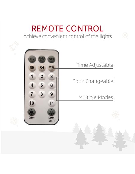 HOMCOM 6ft LED Pre-Lit Artificial Christmas Tree, with Base - pic 211422 | FastDaddyshop