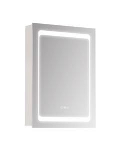 Kleankin LED Illuminated Bathroom Mirror Cabinet with LED Lights, Shelves, Touch Switch, Silver