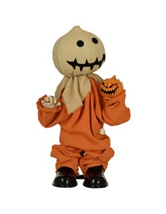 HOMCOM 77cm Halloween Scarecrow Decoration, Outdoor Activated Prop with Light Up Eyes, Sound Activated