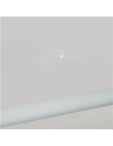 Kleankin LED Illuminated Bathroom Mirror Cabinet with LED Lights, Shelves, Touch Switch, Silver