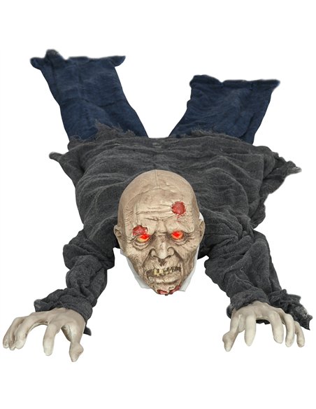 HOMCOM 5.2ft Life Size Outdoor Halloween Decoration Crawling Zombie, Animated Prop Decor with Sound and Motion Activated, Light  - pic 211552 | FastDaddyshop