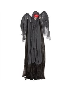HOMCOM 6.3" Grim Reaper Halloween Animatronic, with Glowing Eyes