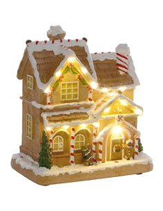 HOMCOM Gingerbread House Light & Music Christmas Decoration