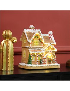 HOMCOM Gingerbread House Light & Music Christmas Decoration 2