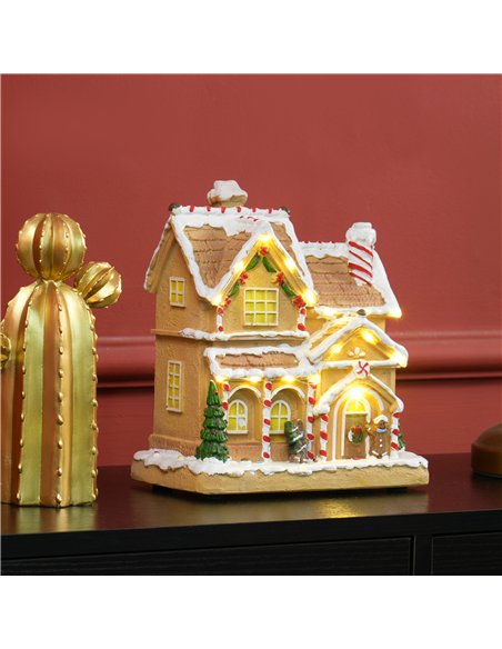 HOMCOM Gingerbread House Light & Music Christmas Decoration - pic 211589 | FastDaddyshop
