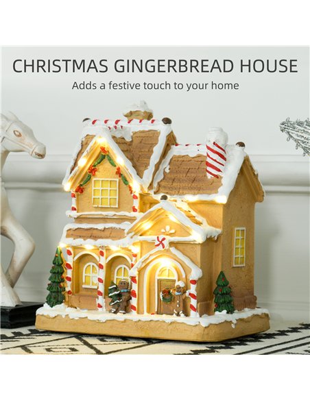 HOMCOM Gingerbread House Light & Music Christmas Decoration - pic 211591 | FastDaddyshop