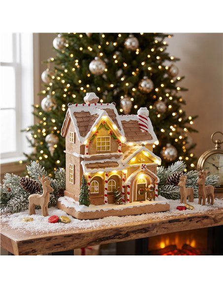 HOMCOM Gingerbread House Light & Music Christmas Decoration - pic 211594 | FastDaddyshop