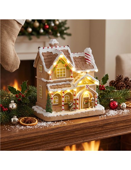 HOMCOM Gingerbread House Light & Music Christmas Decoration - pic 211595 | FastDaddyshop